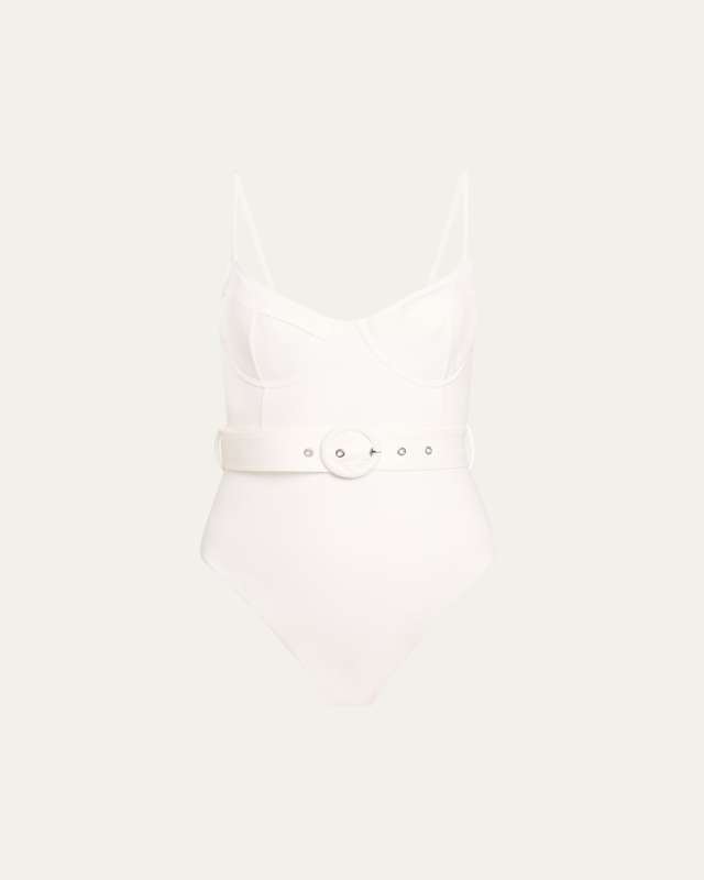 Noa Belted Bustier One-Piece Swimsuit